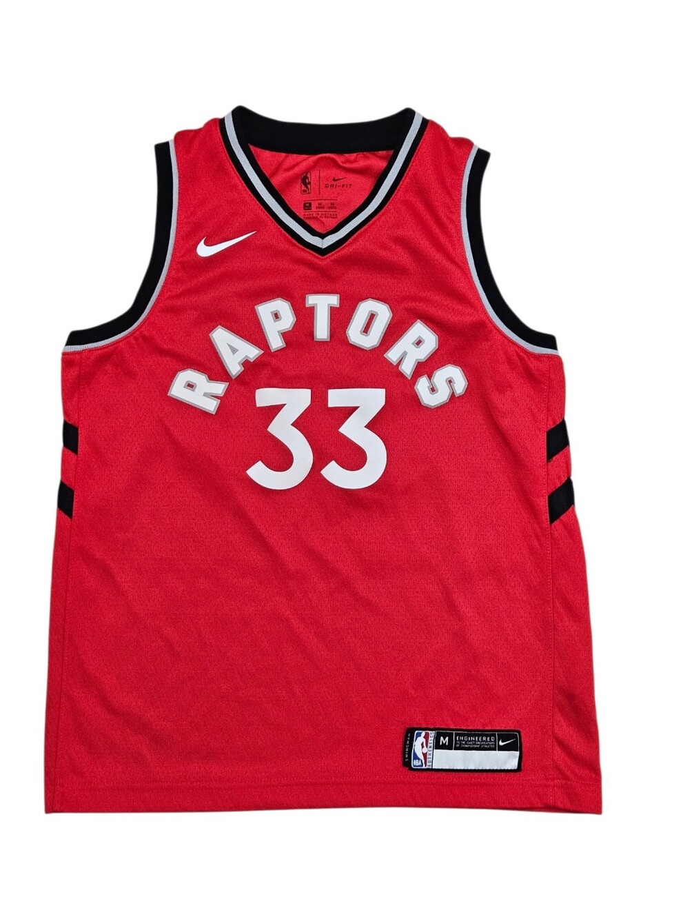 Nike Marc Gasol Toronto Raptors Jersey Youth M 10/12 NBA Swingman Dri-FIT Red